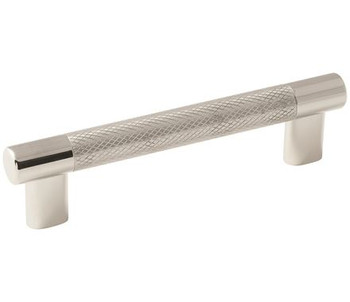 Amerock, Esquire, 5 1/16" (128mm) Bar Pull, Polished Nickel / Stainless Steel
