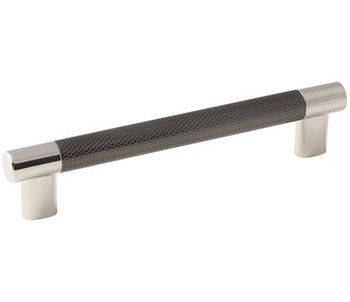 Amerock, Esquire, 6 5/16" (160mm) Bar Pull, Polished Nickel / Gunmetal