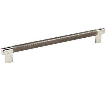 Amerock, Esquire, 10 1/16" (256mm) Bar Pull, Polished Nickel / Gunmetal