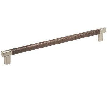Amerock, Esquire, 12 5/8" (320mm) Bar Pull, Satin Nickel / Oil Rubbed Bronze