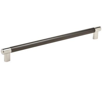 Amerock, Esquire, 12 5/8" (320mm) Bar Pull, Polished Nickel / Gunmetal