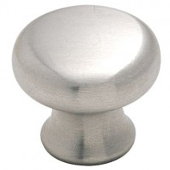 Amerock, Essential'Z Stainless Steel, 1 1/4" Round Knob, Stainless Steel