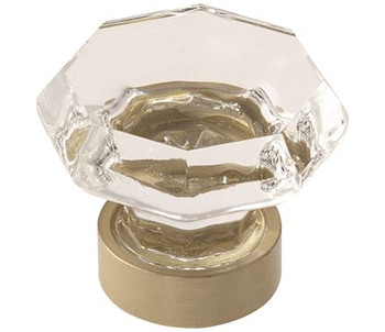 Amerock, Traditional Classics, 1 5/16" Round Knob, Clear with Golden Champagne