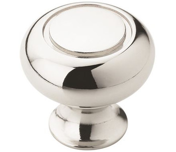 Amerock, Everyday Heritage, 1 1/4" Round Rim Design Knob, Polished Chrome