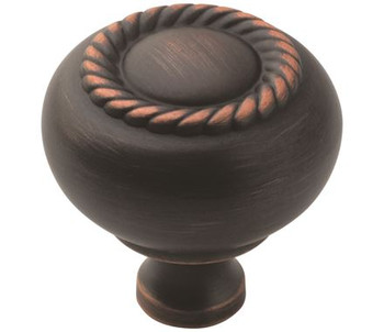 Amerock, Everyday Heritage, 1 1/4" Round Braided Knob, Oil Rubbed Bronze