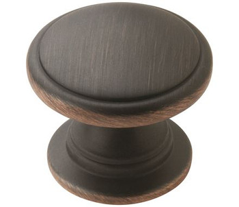 Amerock, Everyday Basics, Ravino, 1 1/4" Round Wide Bottom Knob, Oil Rubbed Bronze