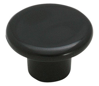 Amerock, Everyday Heritage, 1 1/4" Round Plastic Knob, Black