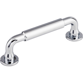 Top Knobs, Serene, Lily, 3 3/4" (96mm) Straight Pull, Polished Chrome - alt view