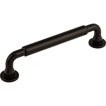 Top Knobs, Serene, Lily, 5 1/16" (128mm) Straight Pull, Black - alt view