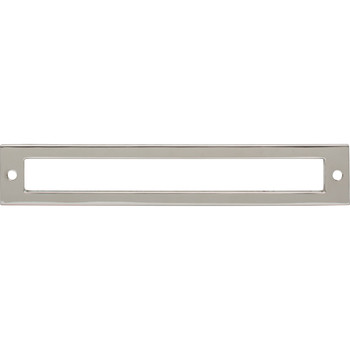 Top Knobs, Lynwood, Hollin, 6 5/16" (160mm) Backplate, Polished Nickel