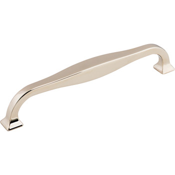Top Knobs, Transcend, Contour, 6 5/16" (160mm) Straight Pull, Polished Nickel - Angle View
