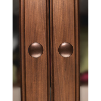 Top Knobs, Aspen, 1 3/8" Round Knob, Silicon Bronze Light - Installed 1