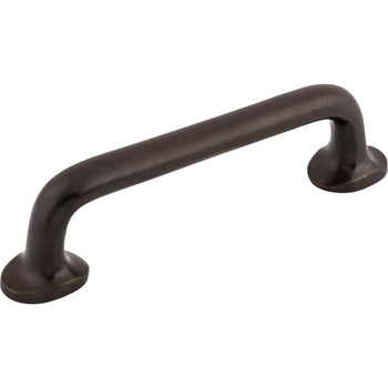 Top Knobs, Aspen, 4" Rounded Straight Pull, Medium Bronze - Angle View