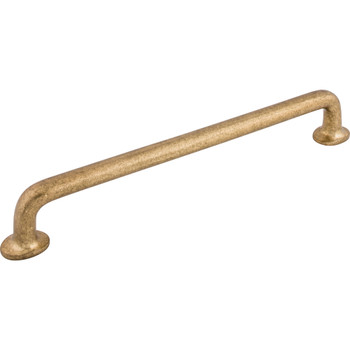 Top Knobs, Aspen, 18" Rounded Straight Pull, Light Bronze - Angle View