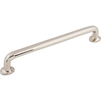 Top Knobs, Aspen II, 9" Rounded Straight Pull, Polished Nickel - Angle View