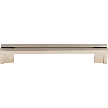 Top Knobs, Sanctuary, Rail, 5" Flat Straight Pull, Polished Nickel