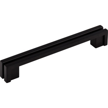 Top Knobs, Sanctuary, Rail, 5" Flat Straight Pull, Flat Black - alt view