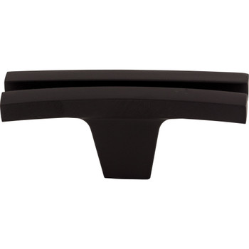 Top Knobs, Sanctuary, Rail, 2 5/8" Flared Rectangle Knob, Flat Black