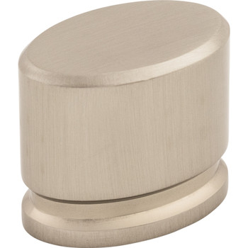 Top Knobs, Sanctuary, Oval, 1 3/8" Oval Knob, Brushed Satin Nickel -alt view