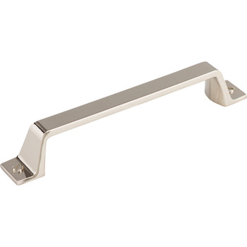 Top Knobs, Barrington, Channing, 5 1/16" (128mm) Straight Pull, Polished Nickel - Angle View