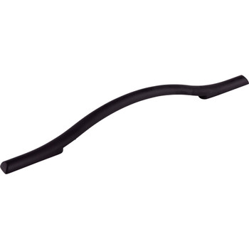 Top Knobs, Barrington, Somerdale, 6 5/16" (160mm) Curved Pull, Flat Black - Angle View