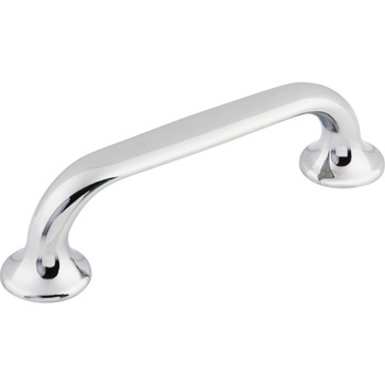 Top Knobs, Mercer, Oculus, 3 3/4" (96mm) Straight Pull, Polished Chrome - Angle View