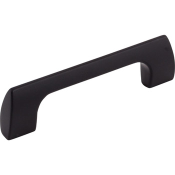 Top Knobs, Mercer, Holland, 3 3/4" (96mm) Straight Pull, Flat Black - Angle View