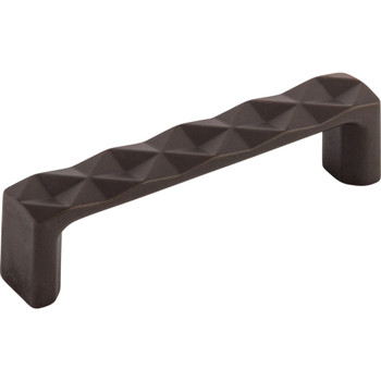 Top Knobs, Mercer, Quilted, 3 3/4" (96mm) Straight Pull, Sable - Angle View