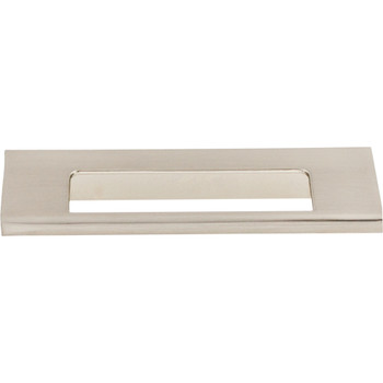 Top Knobs, Mercer, Europa Cut Out, 3 3/4" (96mm) Center Tab Pull, Brushed Satin Nickel