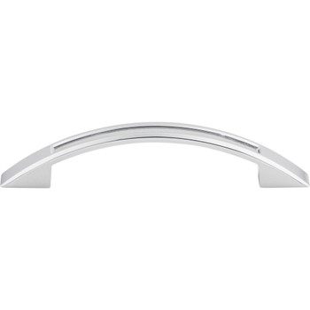 Top Knobs, Mercer, Tango, 3 3/4" (96mm) Curved Pull, Polished Chrome
