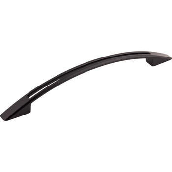 Top Knobs, Mercer, Tango, 6 5/16" (160mm) Curved Pull, Flat Black - Angle View