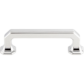 Top Knobs, Chareau, Emerald, 3 3/4" (96mm) Straight Pull, Polished Chrome