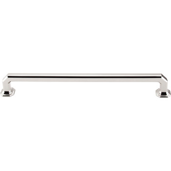 Top Knobs, Chareau, Emerald, 9" Straight Pull, Polished Nickel