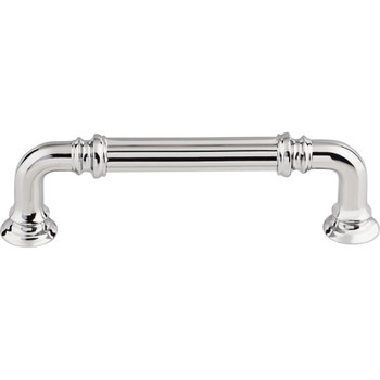 Top Knobs, Chareau, Reeded, 3 3/4" (96mm) Straight Pull, Polished Chrome