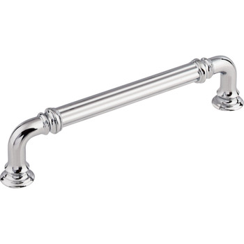 Top Knobs, Chareau, Reeded, 5" Straight Pull, Polished Chrome - alt view