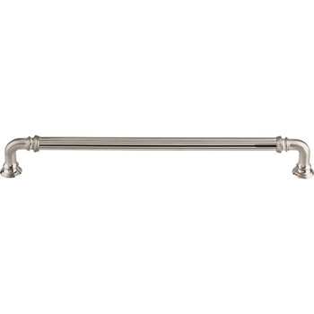 Top Knobs, Chareau, Reeded, 9" Straight Pull, Brushed Satin Nickel