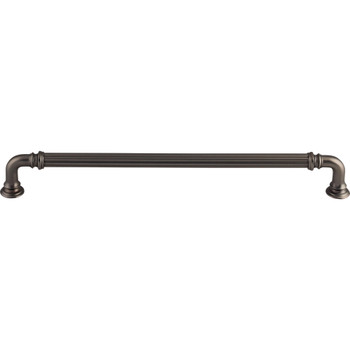 Top Knobs, Chareau, Reeded, 9" Straight Pull, Ash Gray