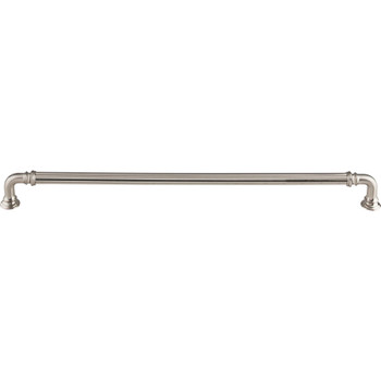 Top Knobs, Chareau, Reeded, 12" (305mm) Straight Pull, Brushed Satin Nickel