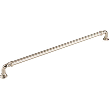 Top Knobs, Chareau, Reeded, 12" (305mm) Straight Pull, Polished Nickel - alt view