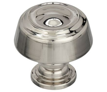 Amerock, Kane, 1 3/16" (30mm) Round Knob, Polished Nickel