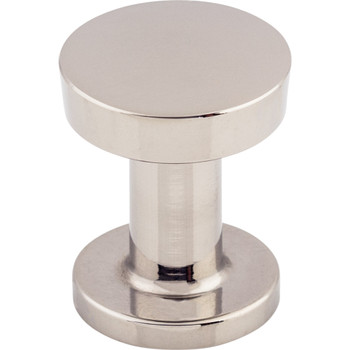 Top Knobs, Stainless Steel, 13/16" Wide Bottom Round Knob, Polished Stainless Steel