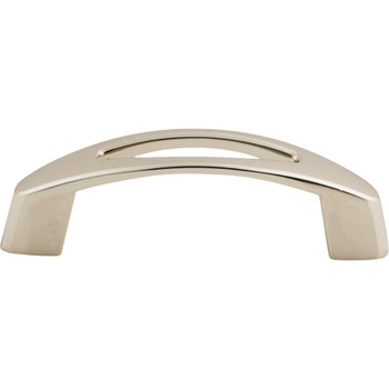 Top Knobs, Nouveau, Verona, 3" Curved Pull, Polished Nickel