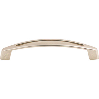 Top Knobs, Nouveau, Verona, 5 1/16" (128mm) Curved Pull, Polished Nickel