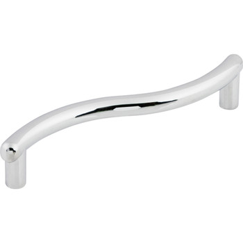 Top Knobs, Nouveau, Spiral, 3 3/4" (96mm) Straight Pull, Polished Chrome - alt view