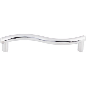 Top Knobs, Nouveau, Spiral, 3 3/4" (96mm) Straight Pull, Polished Chrome