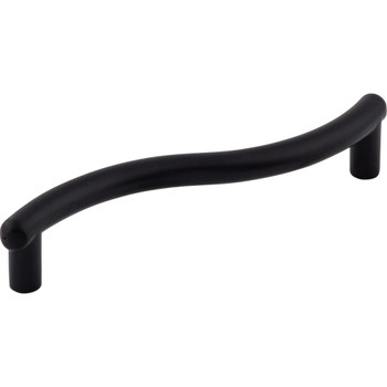Top Knobs, Nouveau, Spiral, 3 3/4" (96mm) Straight Pull, Flat Black - alt view