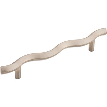 Top Knobs, Nouveau, 5 1/16" (128mm) Wave Straight Pull, Brushed Satin Nickel - alt view