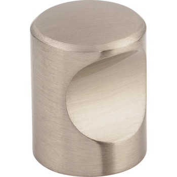 Top Knobs, Nouveau II, 3/4" Indent Round Knob, Brushed Satin Nickel