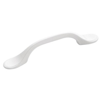 Belwith Hickory, Conquest, 3" Curved Pull, White
