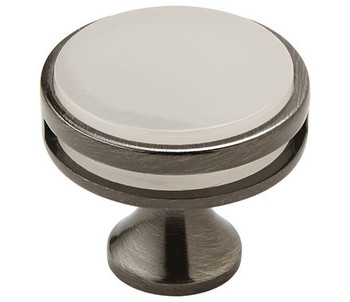 Amerock, Oberon, 1 3/8" (35mm) Round Knob, Gunmetal / Frost